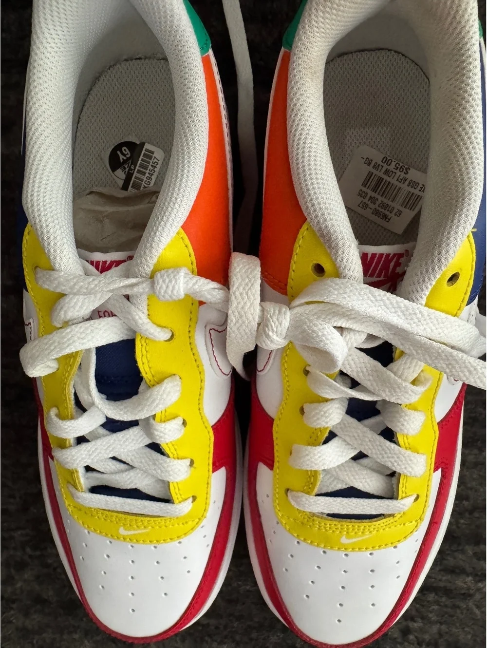 New no box Nike Air Force 1 Low rubiks Sneakers Size 6Y